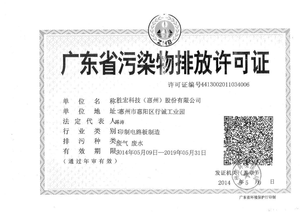 jiuyou.com(集团)智能科技股份有限公司排污许可证